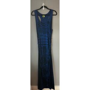 Green Dragon Maxi Dress with side ruching